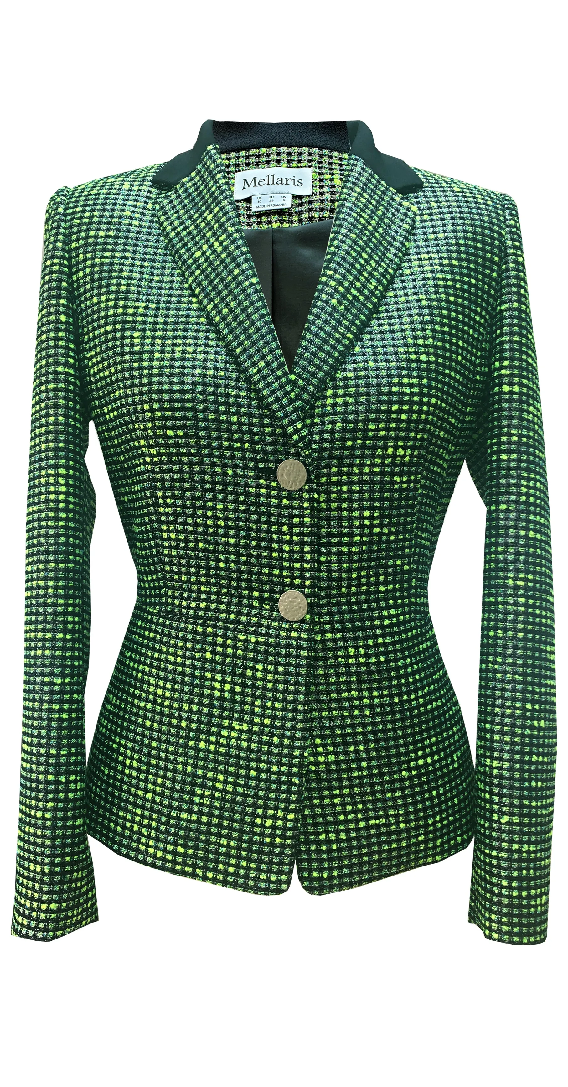Henley Jacket JKT170B Green/Silver Metallic Tweed
