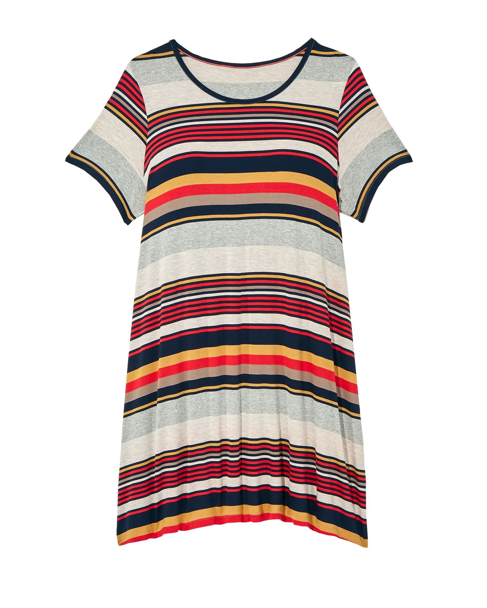 Hennepin Scoop Neck Dress | Ivory / Red