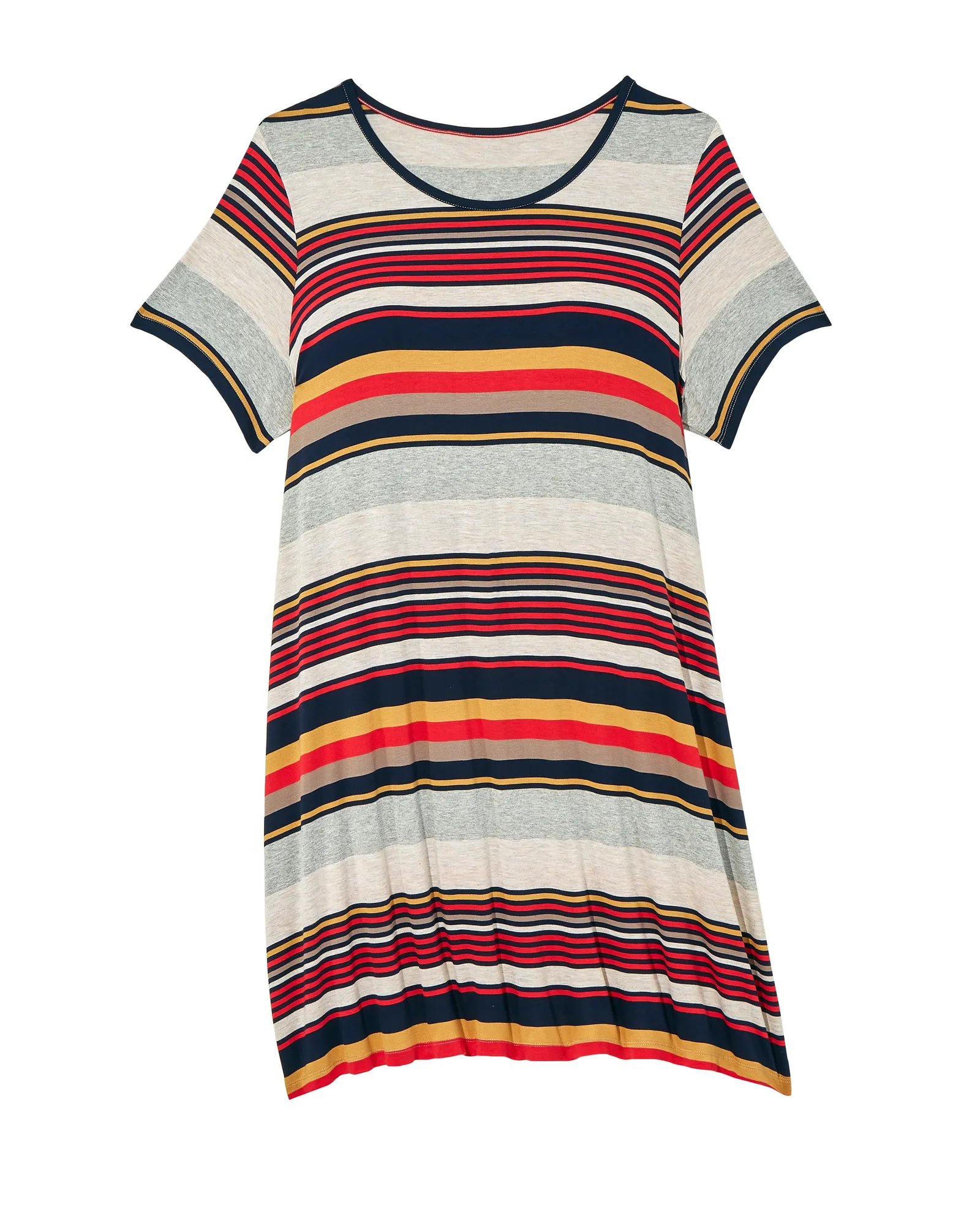 Hennepin Scoop Neck Dress | Ivory / Red