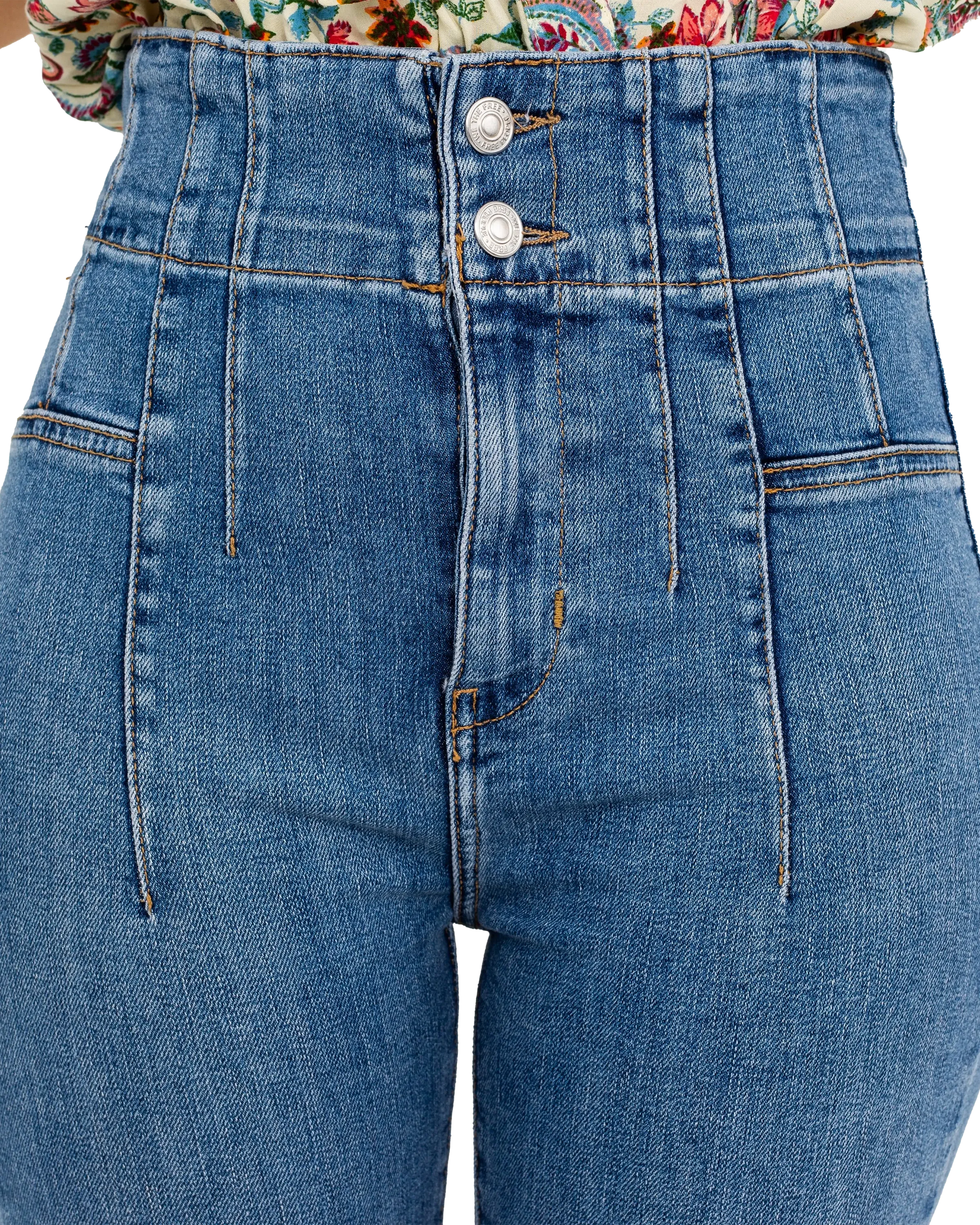 Jayde Flare Jeans in Sunburst Blue