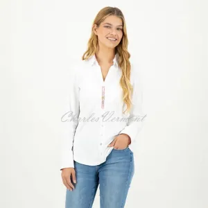 Just White Jersey Stretch Blouse - Style C1753