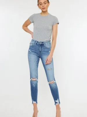 Kancan USA Fashionably Distressed High-Rise Skinny Jeans