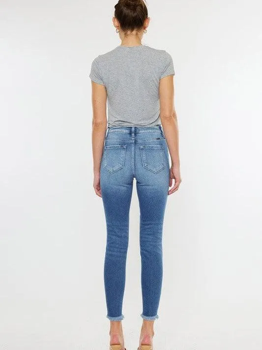 Kancan USA Fashionably Distressed High-Rise Skinny Jeans