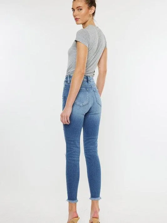 Kancan USA Fashionably Distressed High-Rise Skinny Jeans