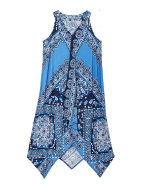 Keene Sharkbite Hem Dress | Royal Blue / Navy