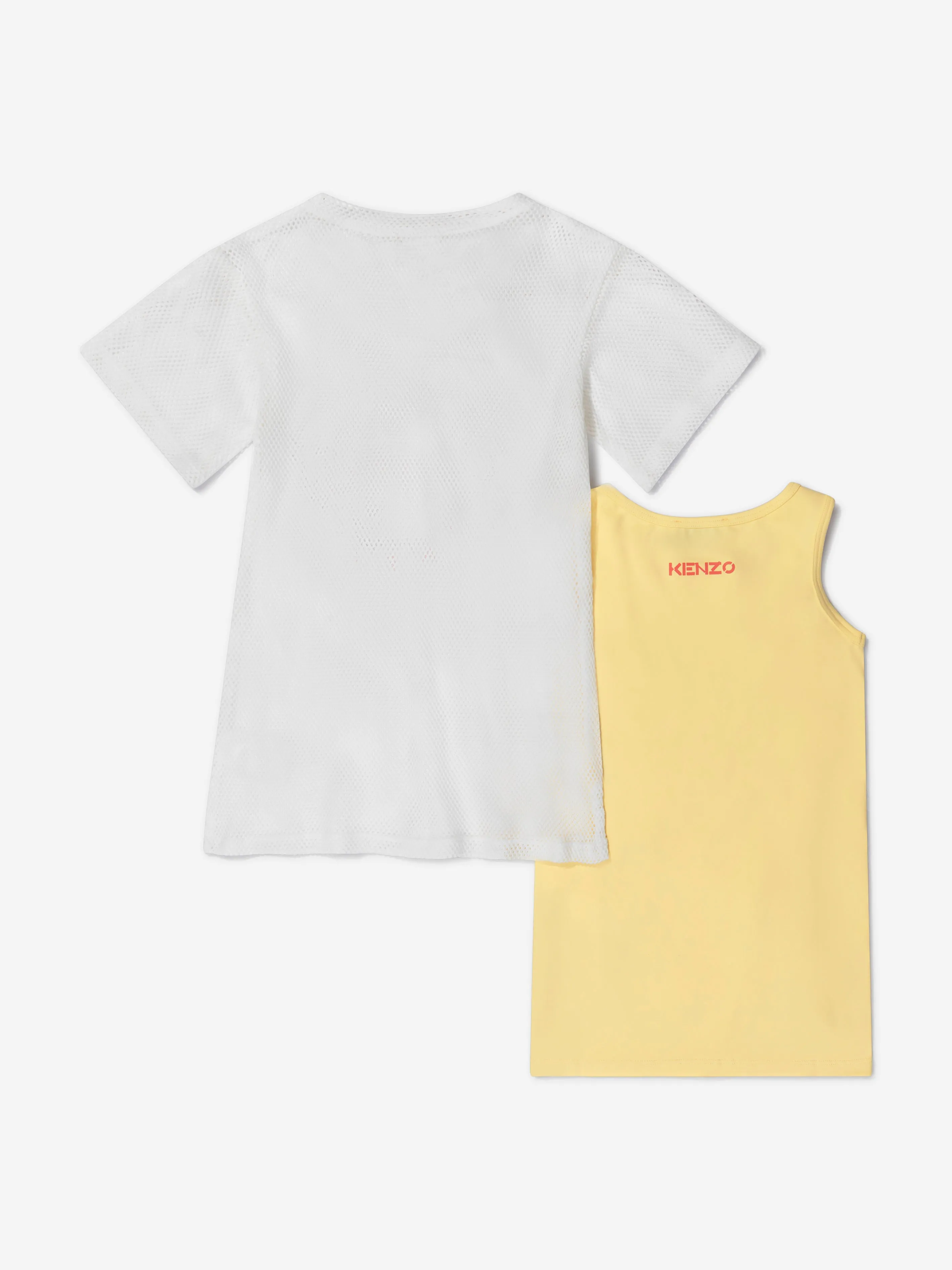 KENZO Girls Jersey And Mesh Tiger Dress