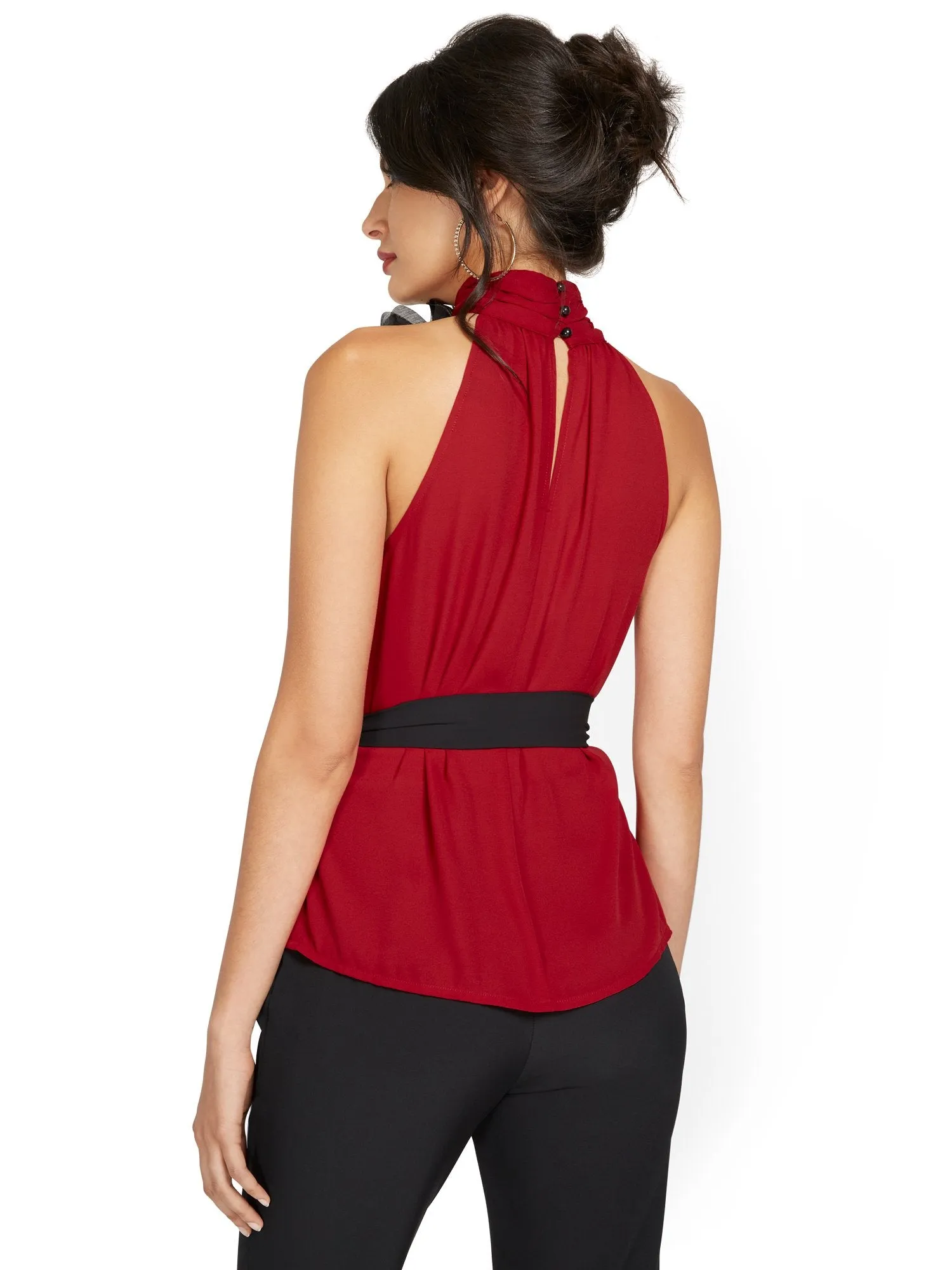 Lace-Trim Halter Top