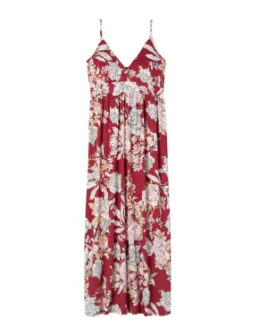 Las Olas Spaghetti Strap Maxi Dress | Magenta / Ivory