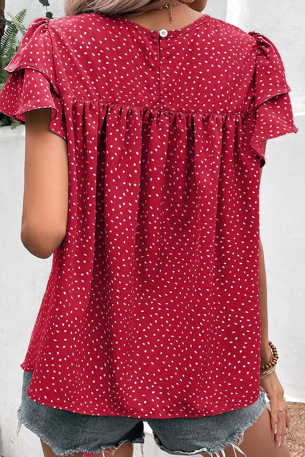 Laurel Pleated Ruffle Blouse | S-XL | PRE ORDER