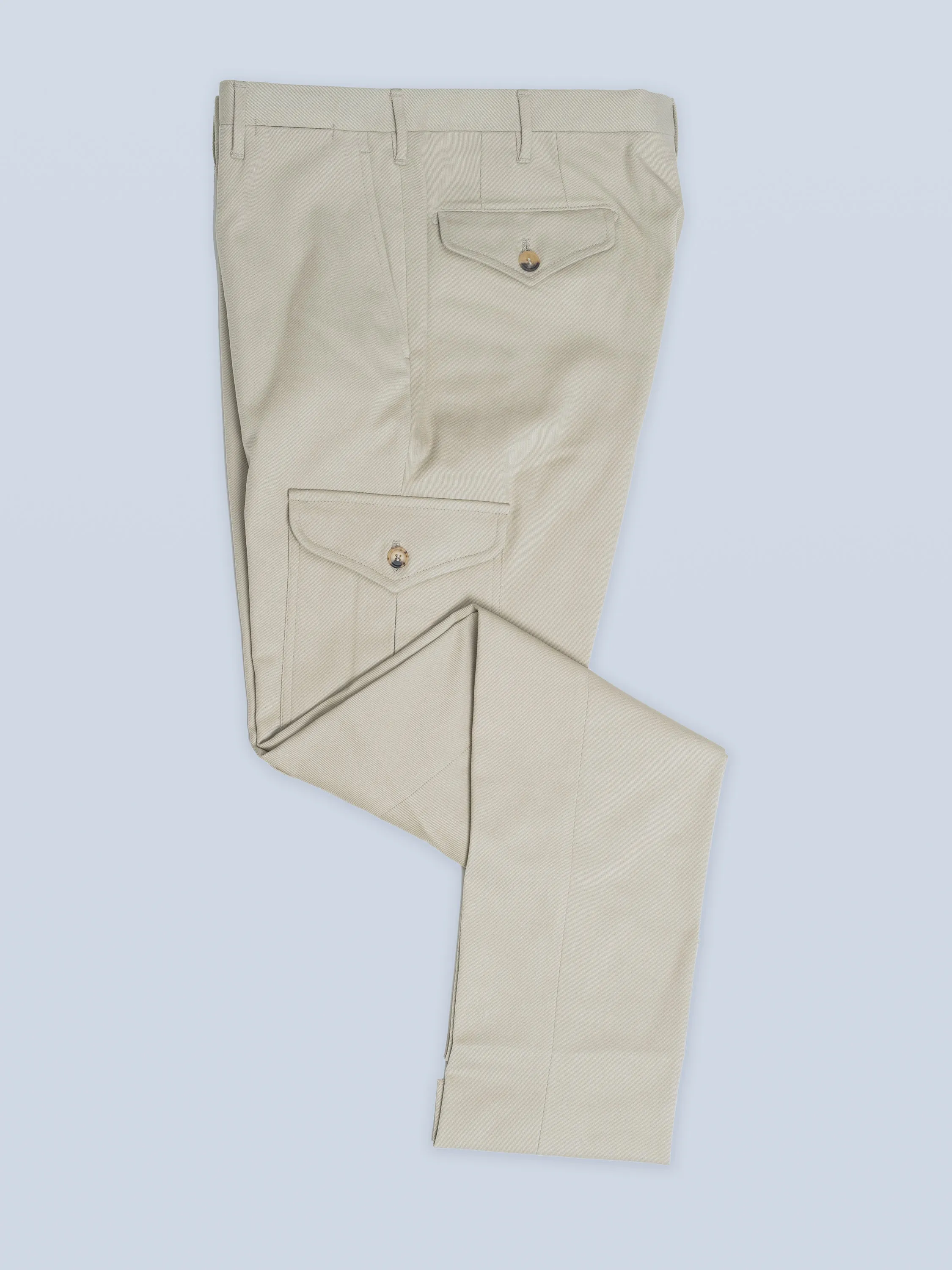 Light beige cotton elastan cargo pockets