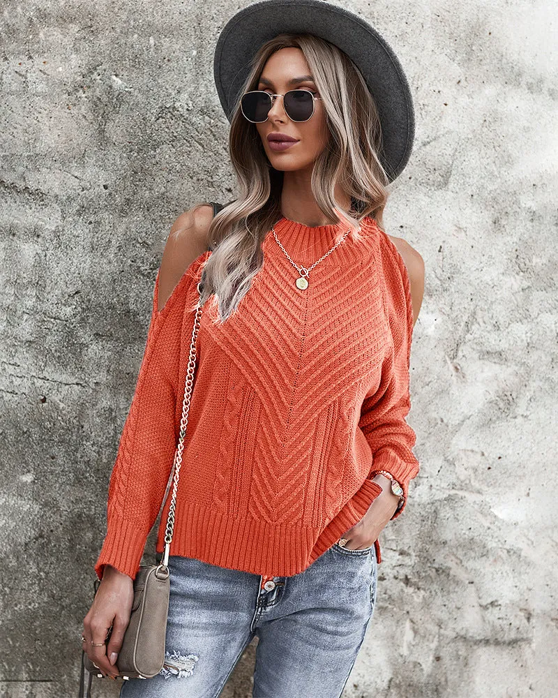 Long Sleeve Coarse Needle Sweater