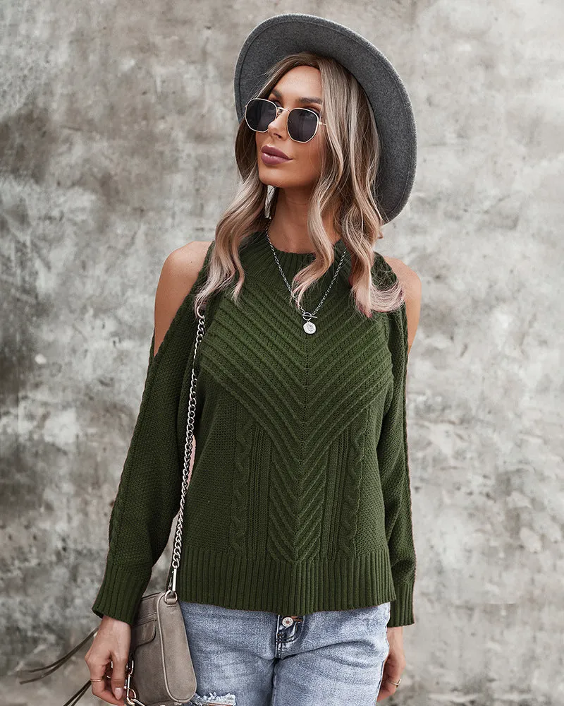 Long Sleeve Coarse Needle Sweater