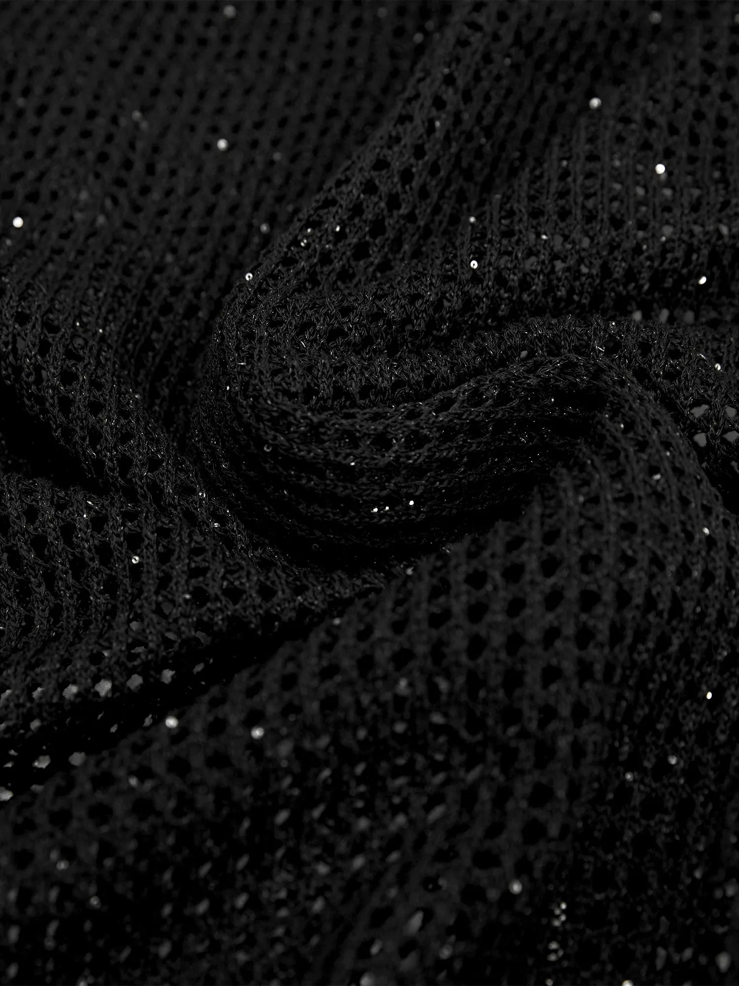 Lyocell & Linen Baseball Collar Sequin Cardigan