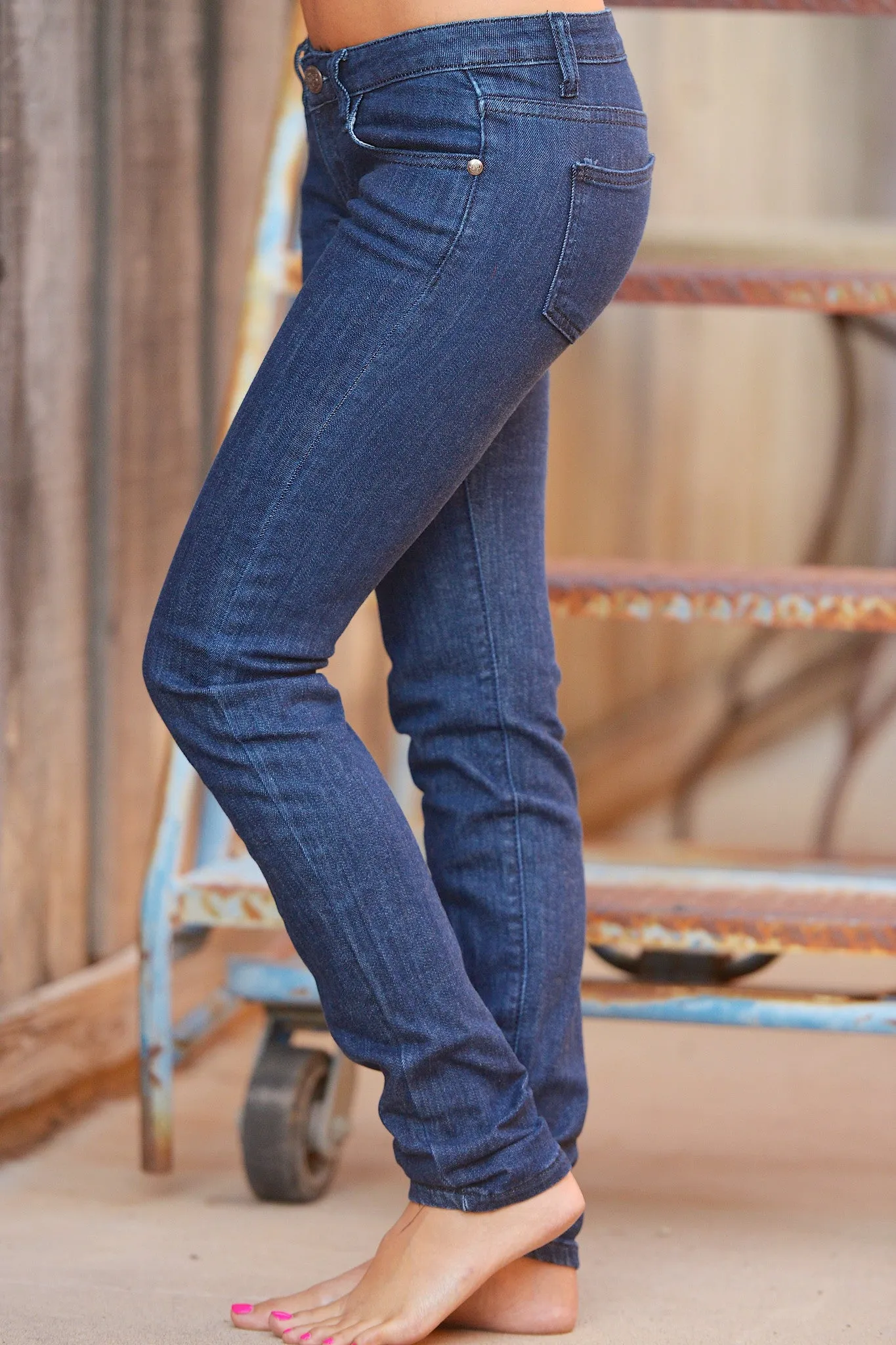 MACHINE Skinny Jeans - Basic Blue Wash