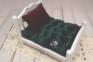 MADE TO ORDER- REVERSIBLE 2 Color Christmas Red/Green Velvet- NB Mattress
