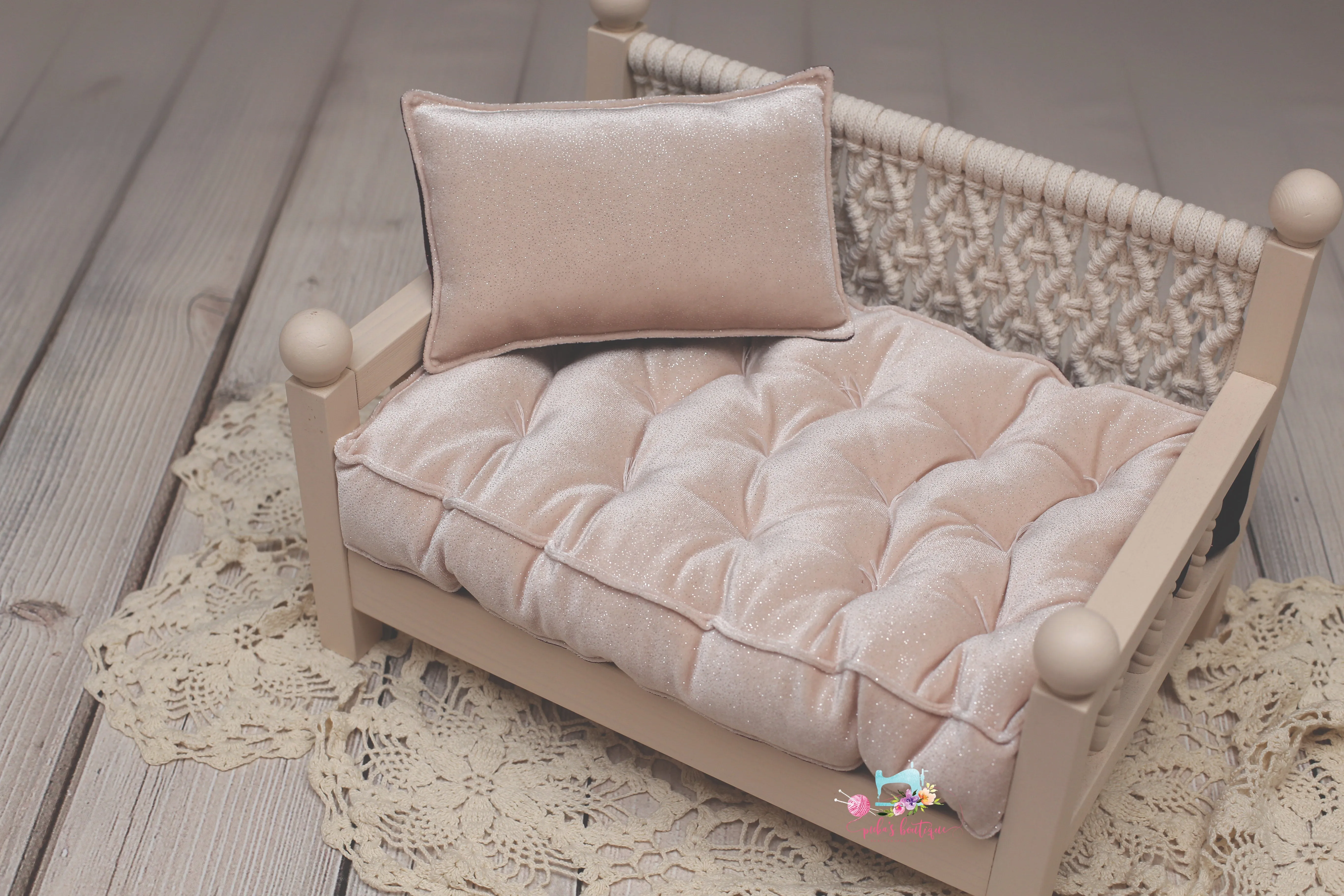 MADE TO ORDER- REVERSIBLE 2 Color- Glitter Velvet- NB Mattress COVER