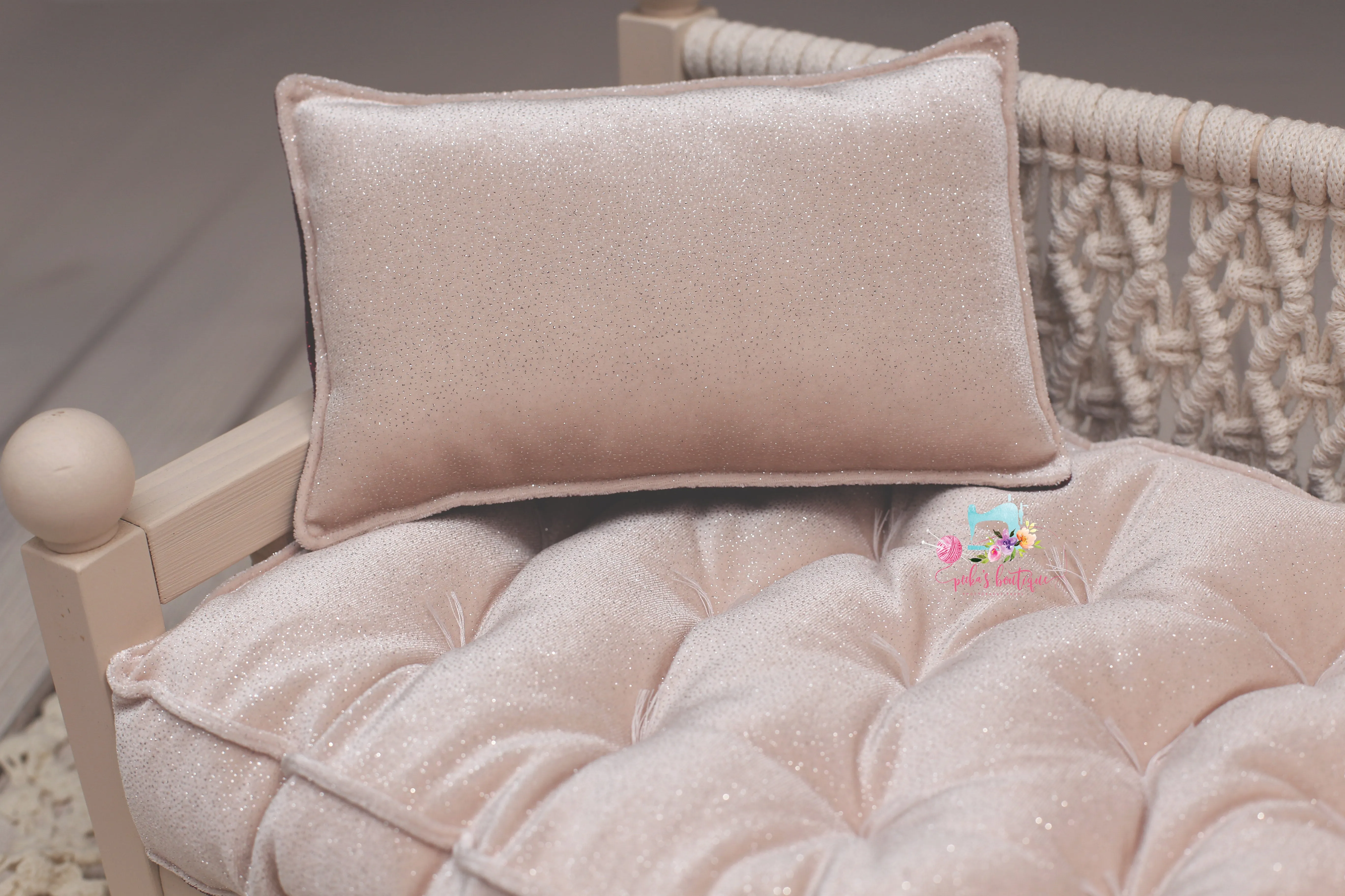 MADE TO ORDER- REVERSIBLE 2 Color- Glitter Velvet- NB Mattress COVER
