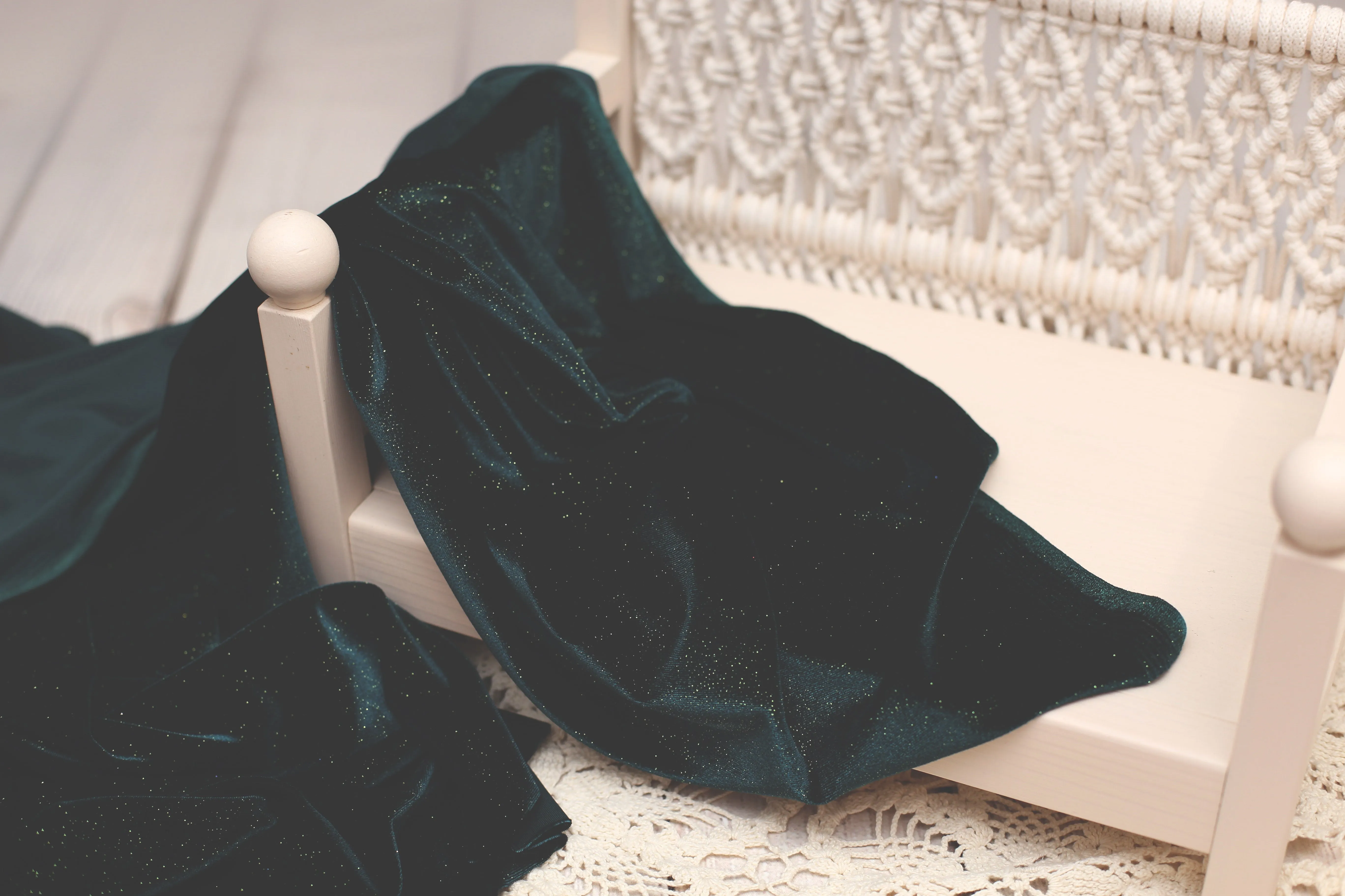 MADE TO ORDER- REVERSIBLE 2 Color- Glitter Velvet- NB Mattress COVER