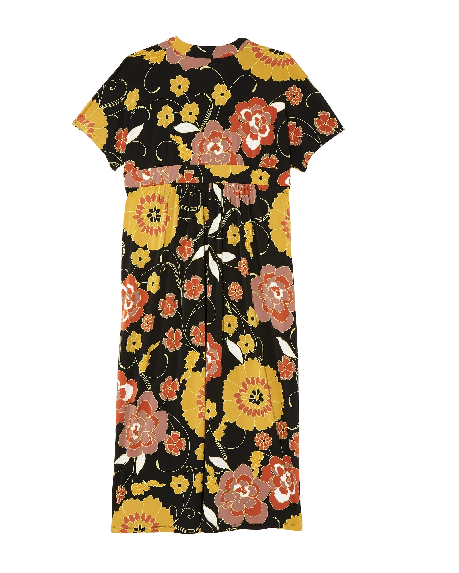Mariosousa Short Kimono Sleeve Maxi Dress | Black / Gold