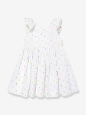 Moschino Baby Girls Letter Logo Dress in White