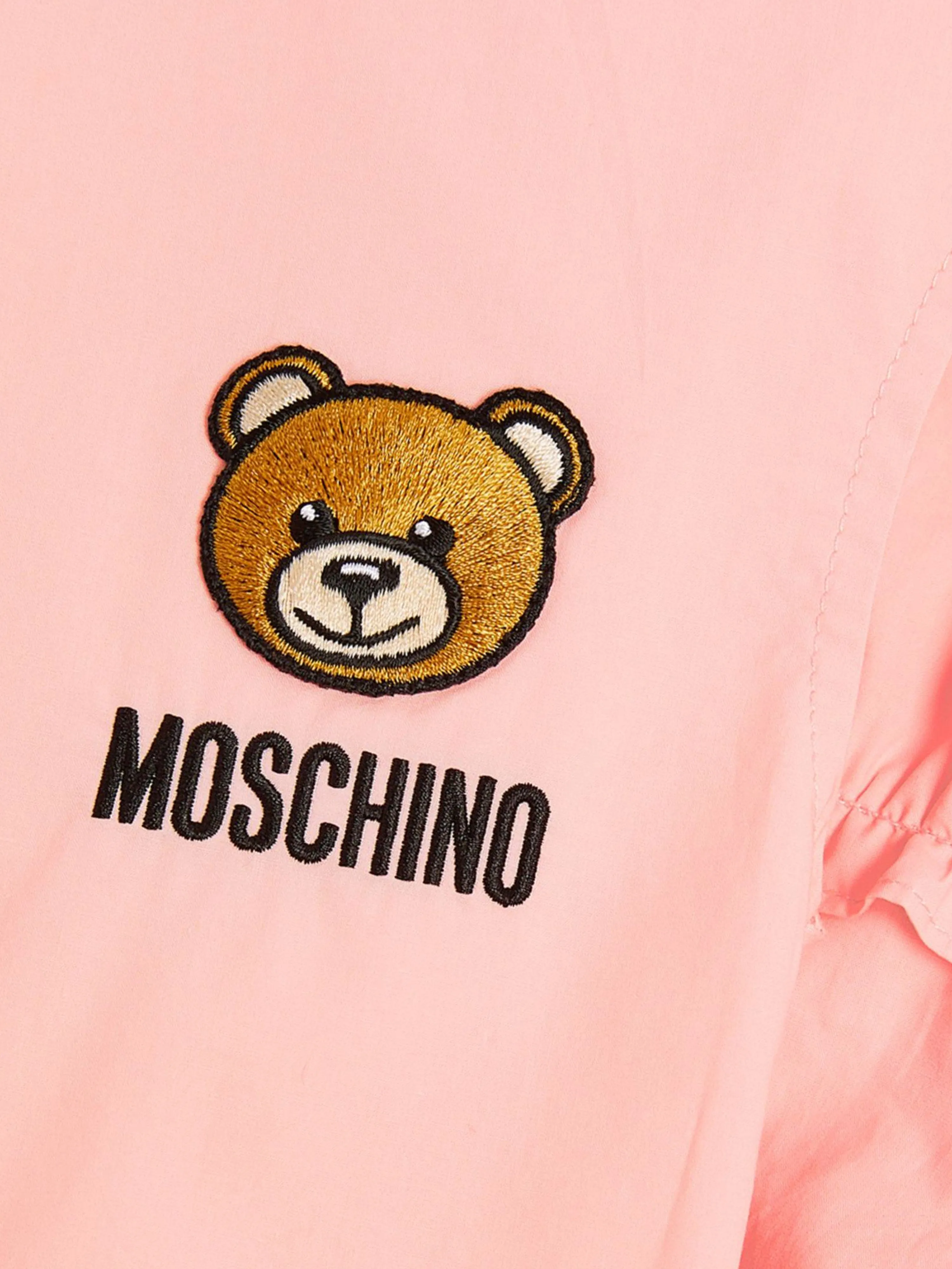 Moschino Girls Cotton Midi Dress in Pink