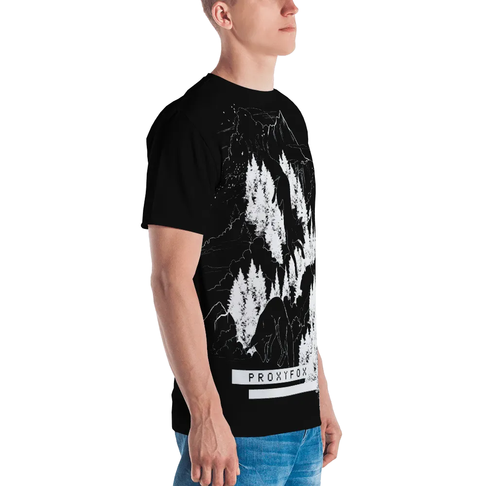 Mountain Fox All-over Black Tee