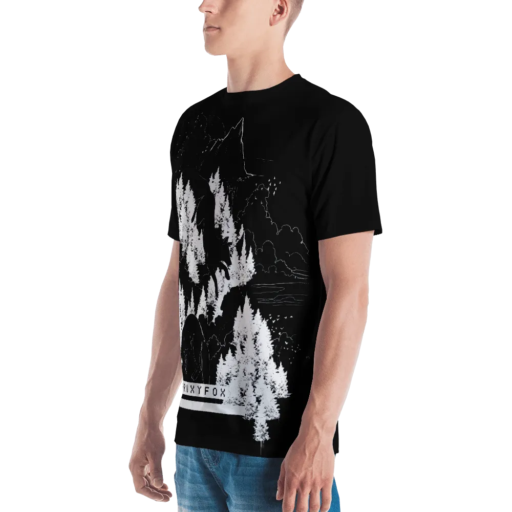 Mountain Fox All-over Black Tee