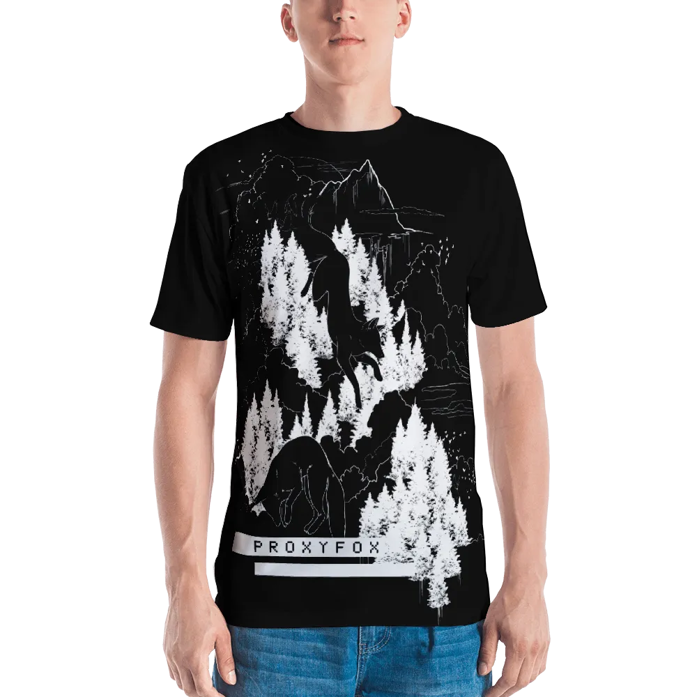 Mountain Fox All-over Black Tee