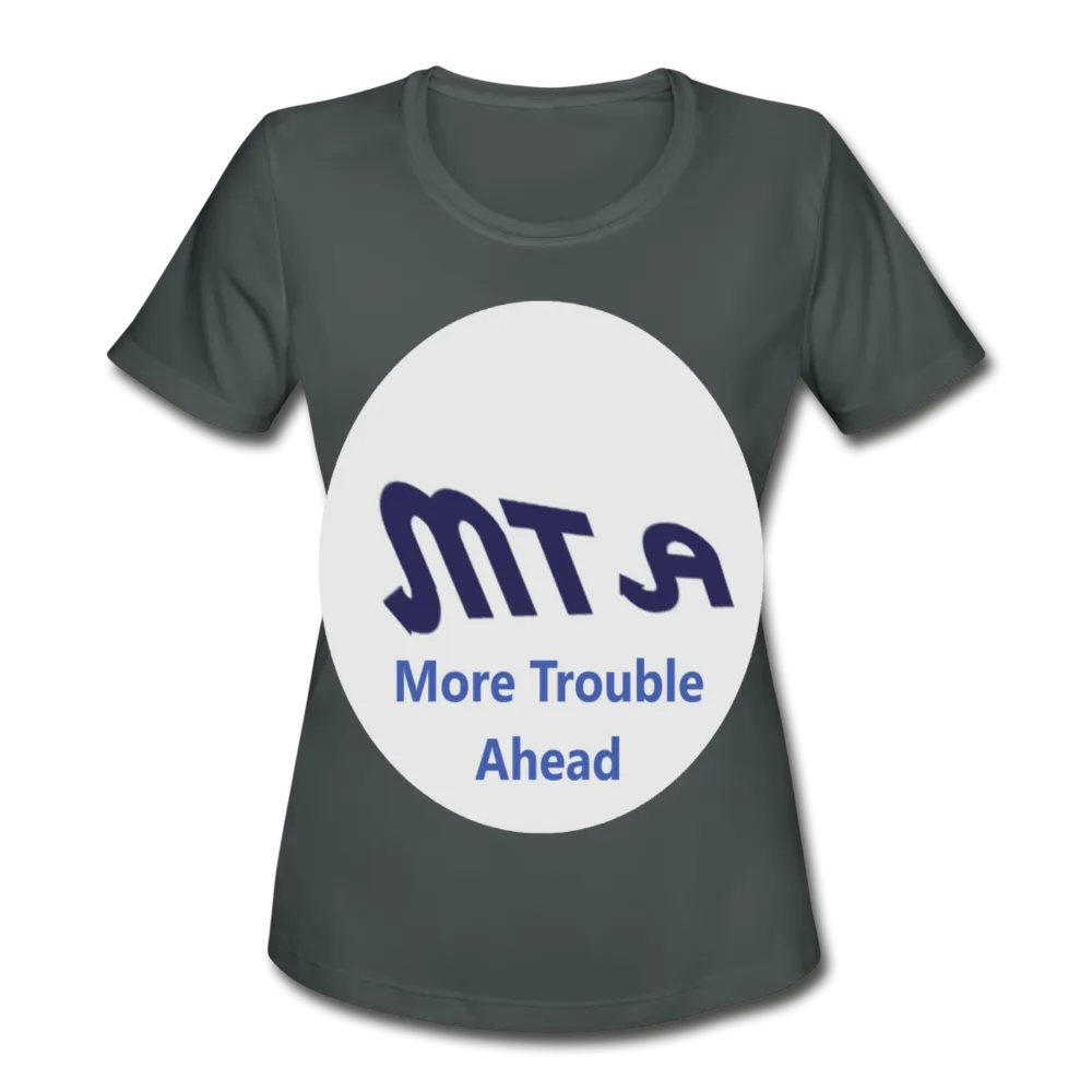 New York City Subway train funny Logo parody Women's Moisture Wicking Performance T-Shirt