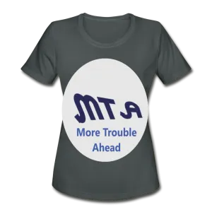 New York City Subway train funny Logo parody Women's Moisture Wicking Performance T-Shirt