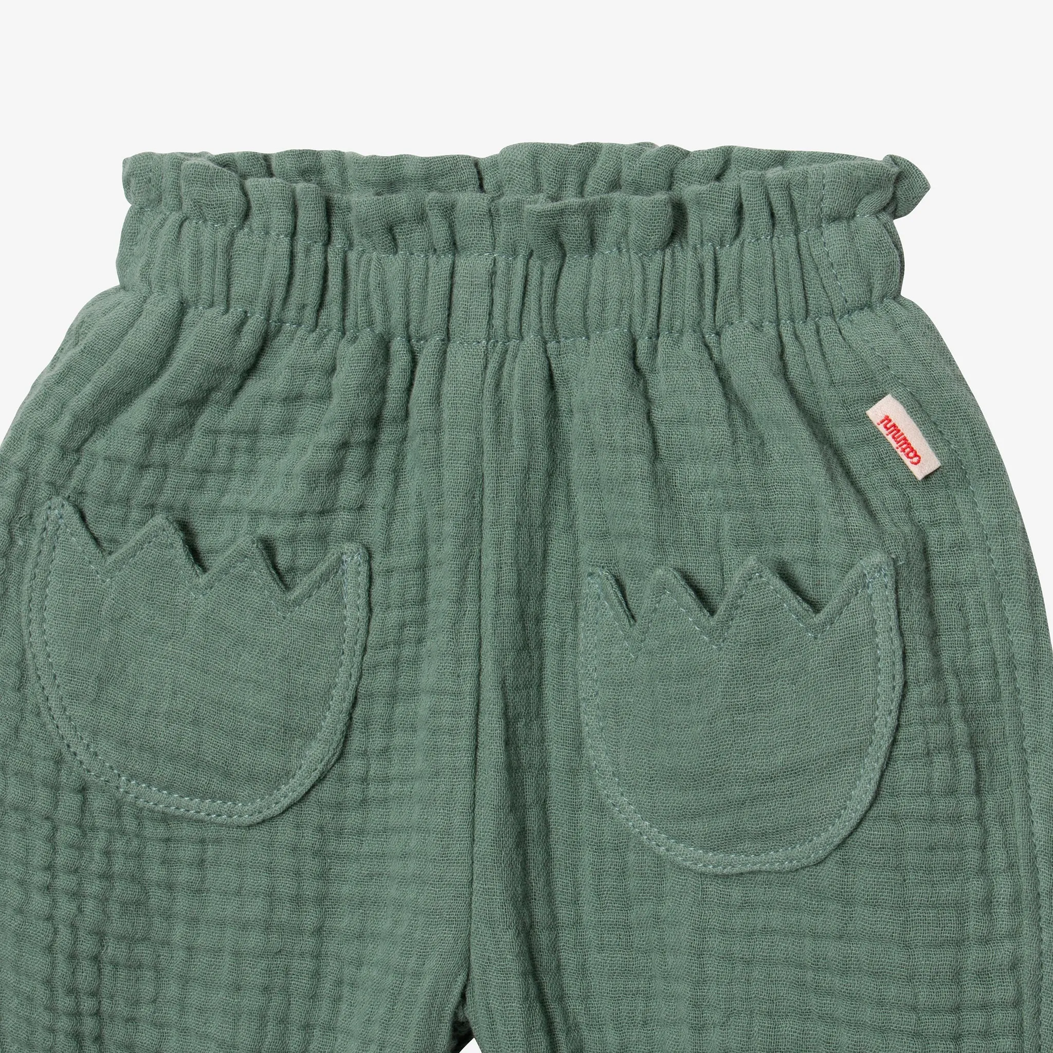 Newborn girls' green nappy trousers