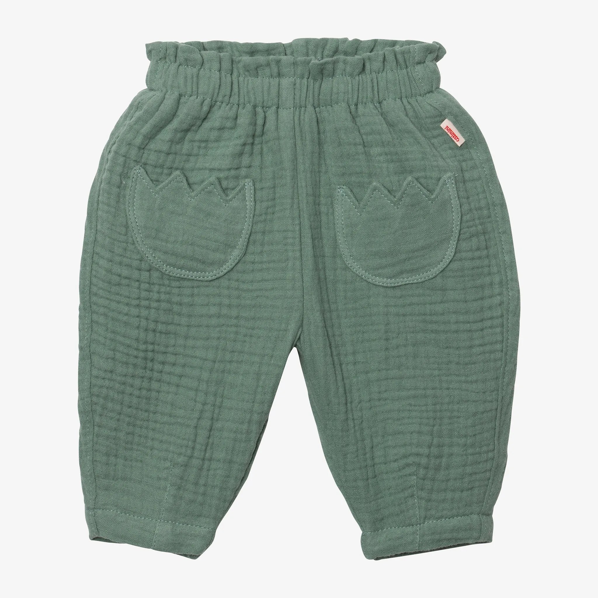 Newborn girls' green nappy trousers