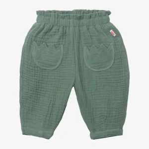 Newborn girls' green nappy trousers