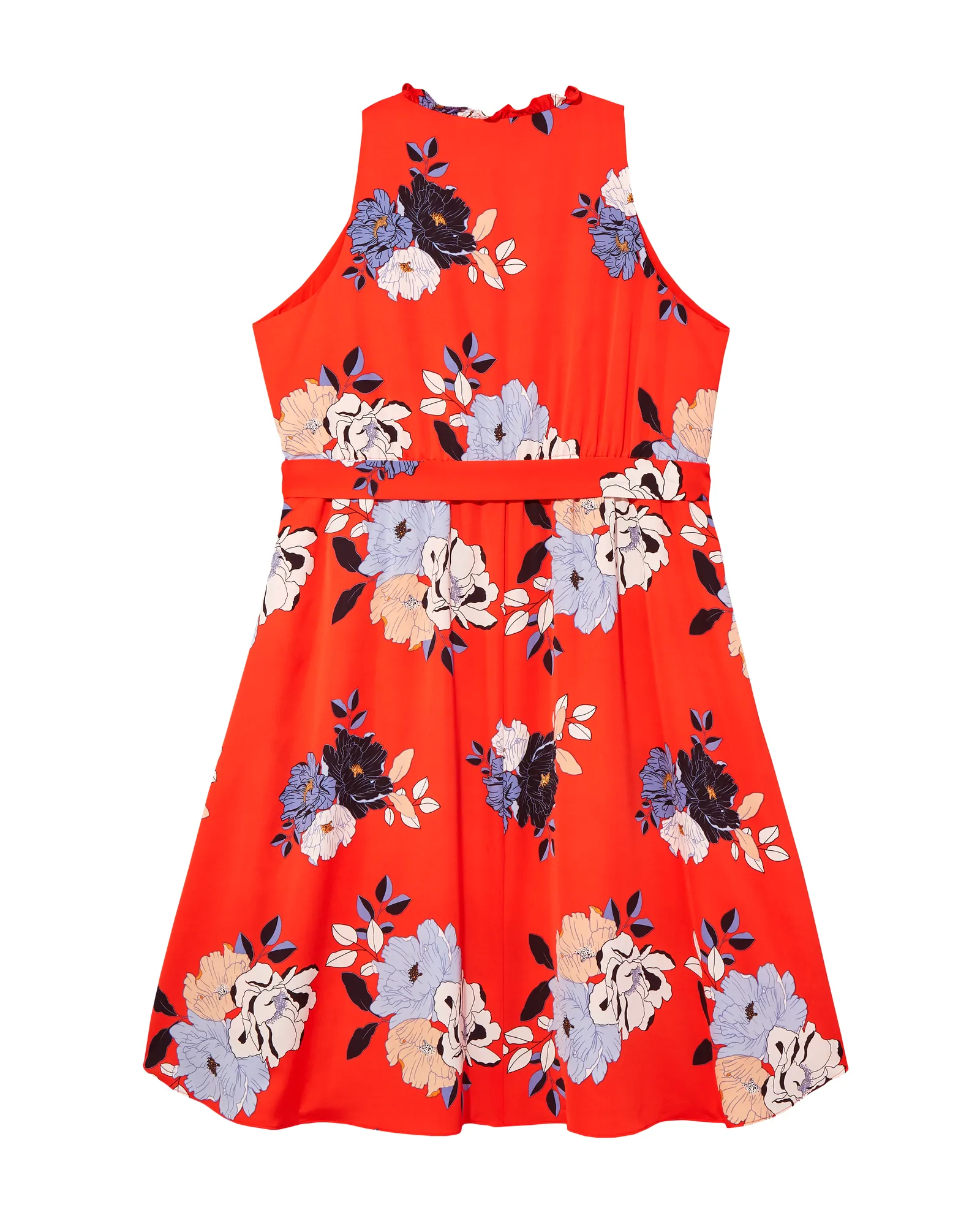 Newnan High-Low Maxi Dress | Red / Light Blue