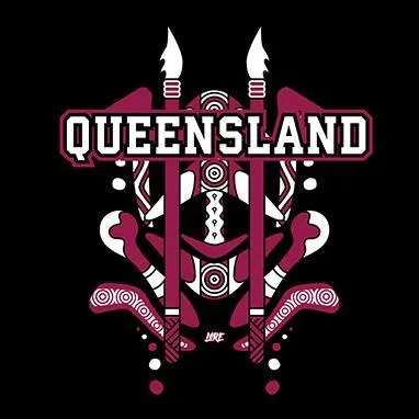 QLD Tribute Black Cotton Crew Neck Women's T-Shirt