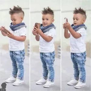 "Keith" Boys Trendy Jean 3 PC Set
