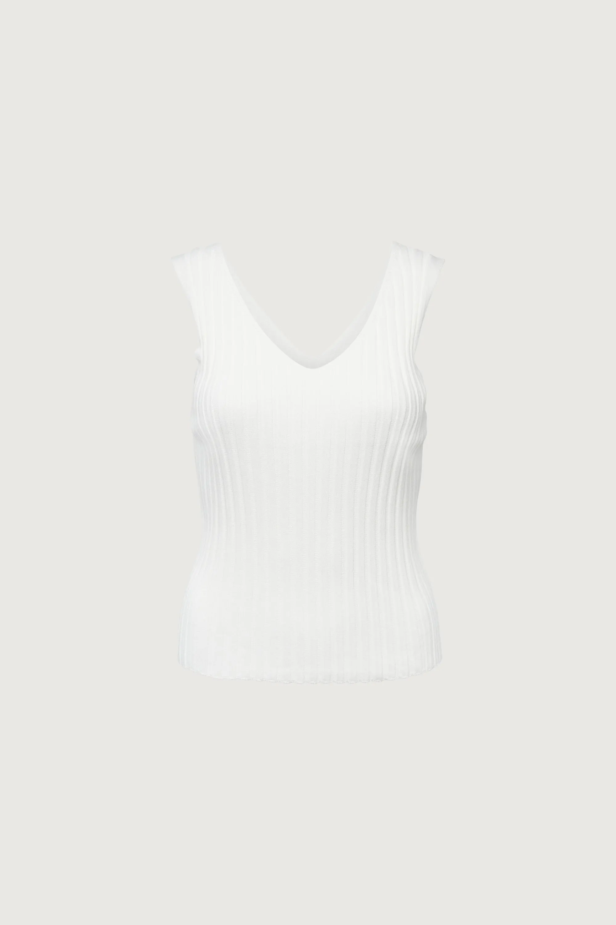 RIB-KNIT V-NECK TANK