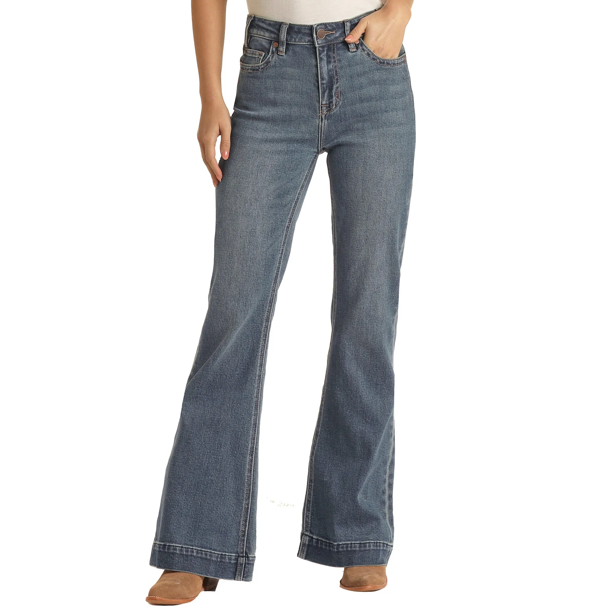 Rock & Roll Cowgirl Vintage High Rise Trouser Jeans