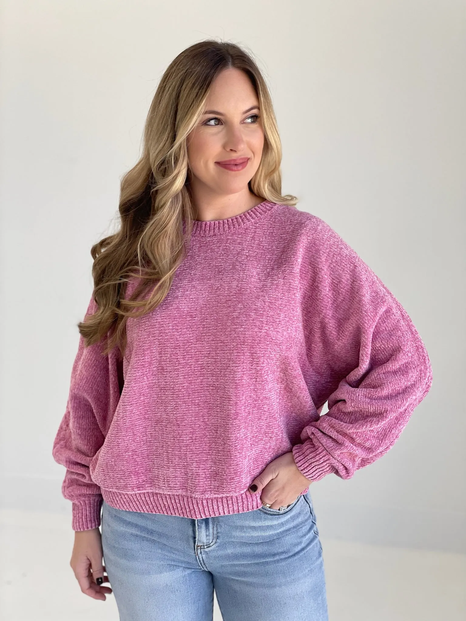 Separate Ways Sweater - Rose Pink