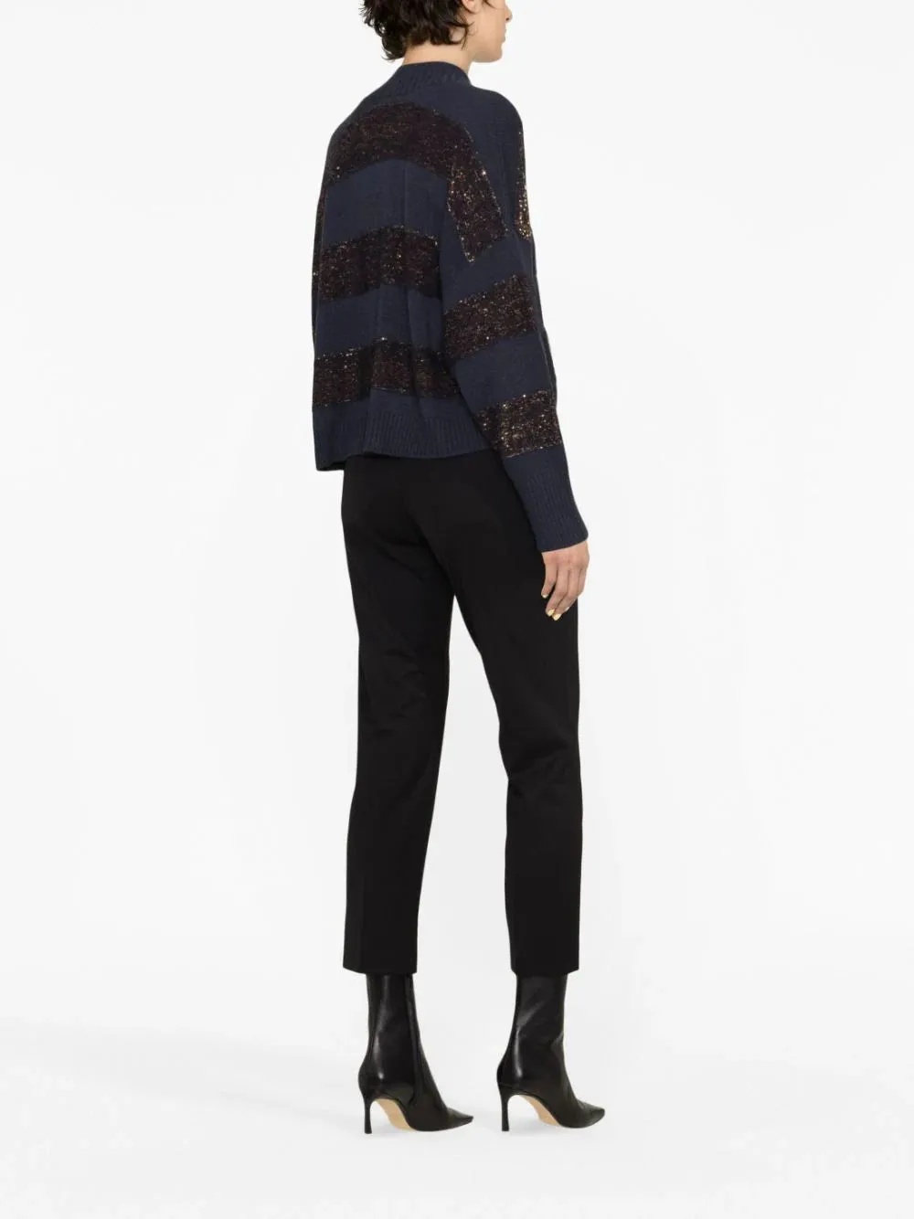 sequin-embellished knitted cardigan
