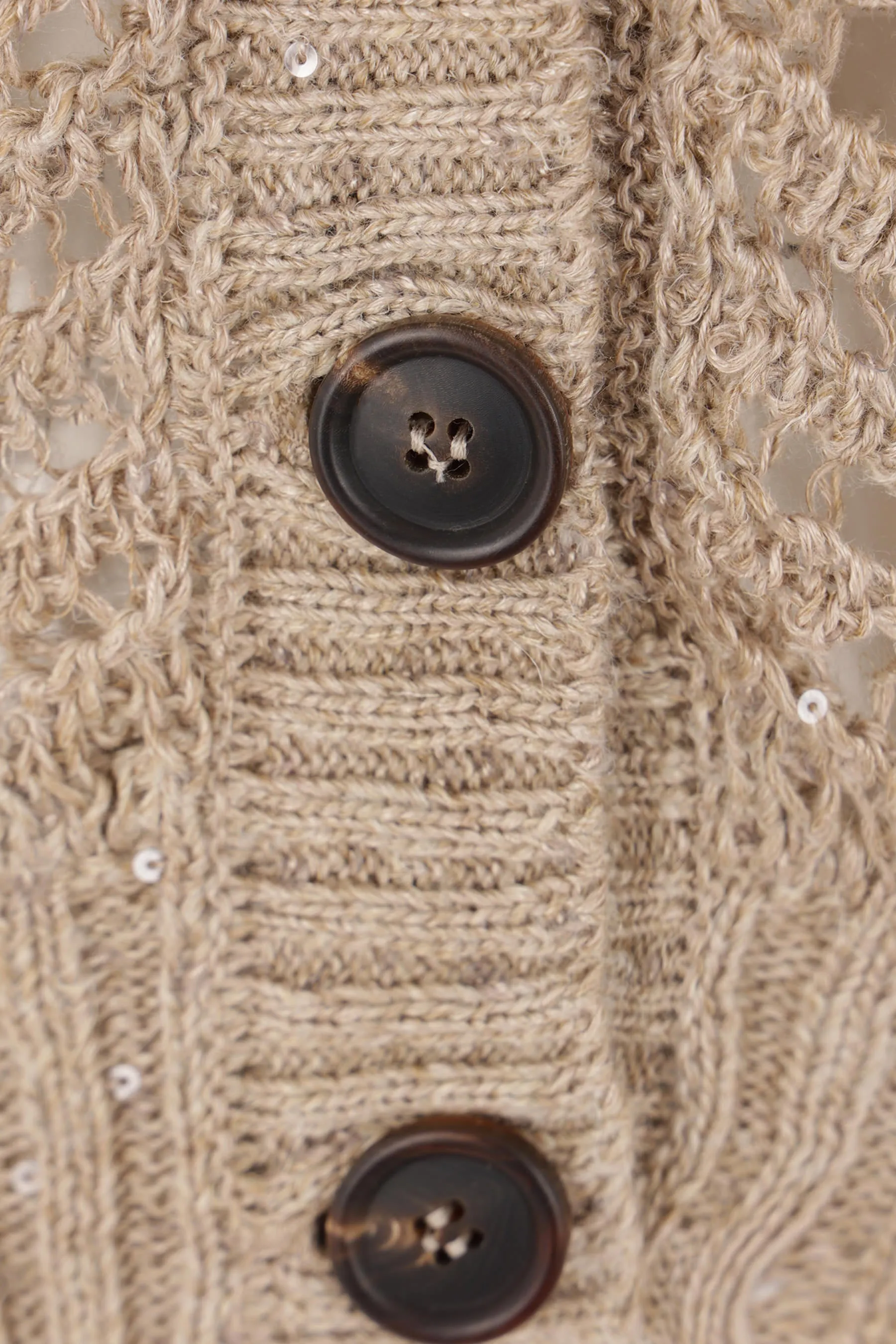 Sequin Linen Cardigan