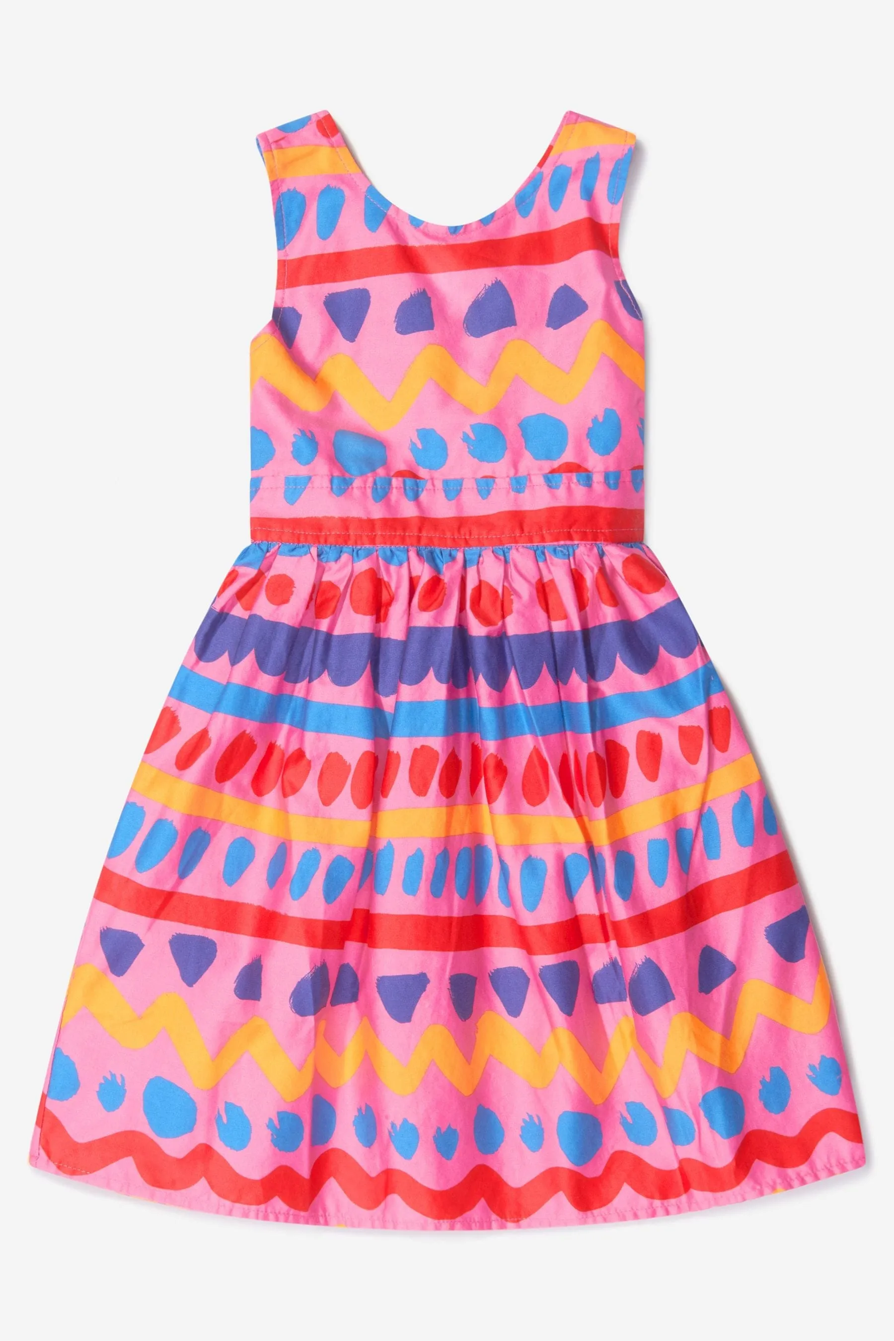 Stella McCartney Girls Cotton Satin Patterned Dress