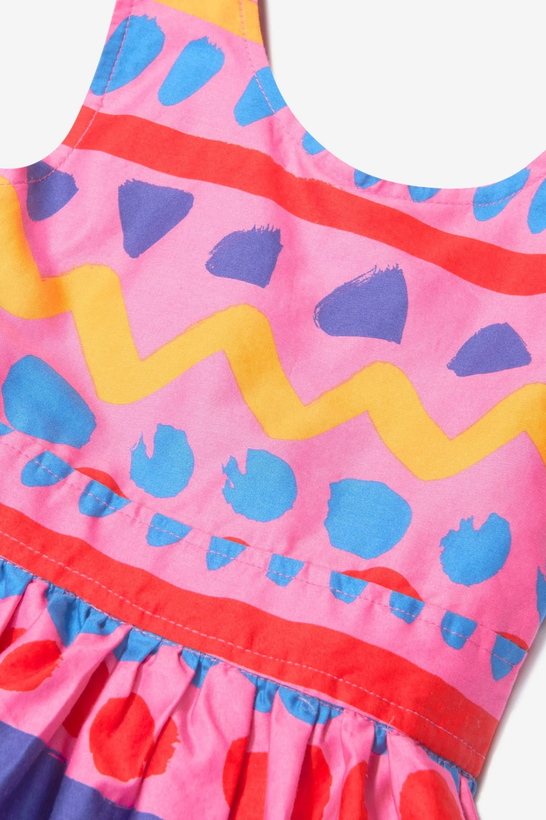 Stella McCartney Girls Cotton Satin Patterned Dress