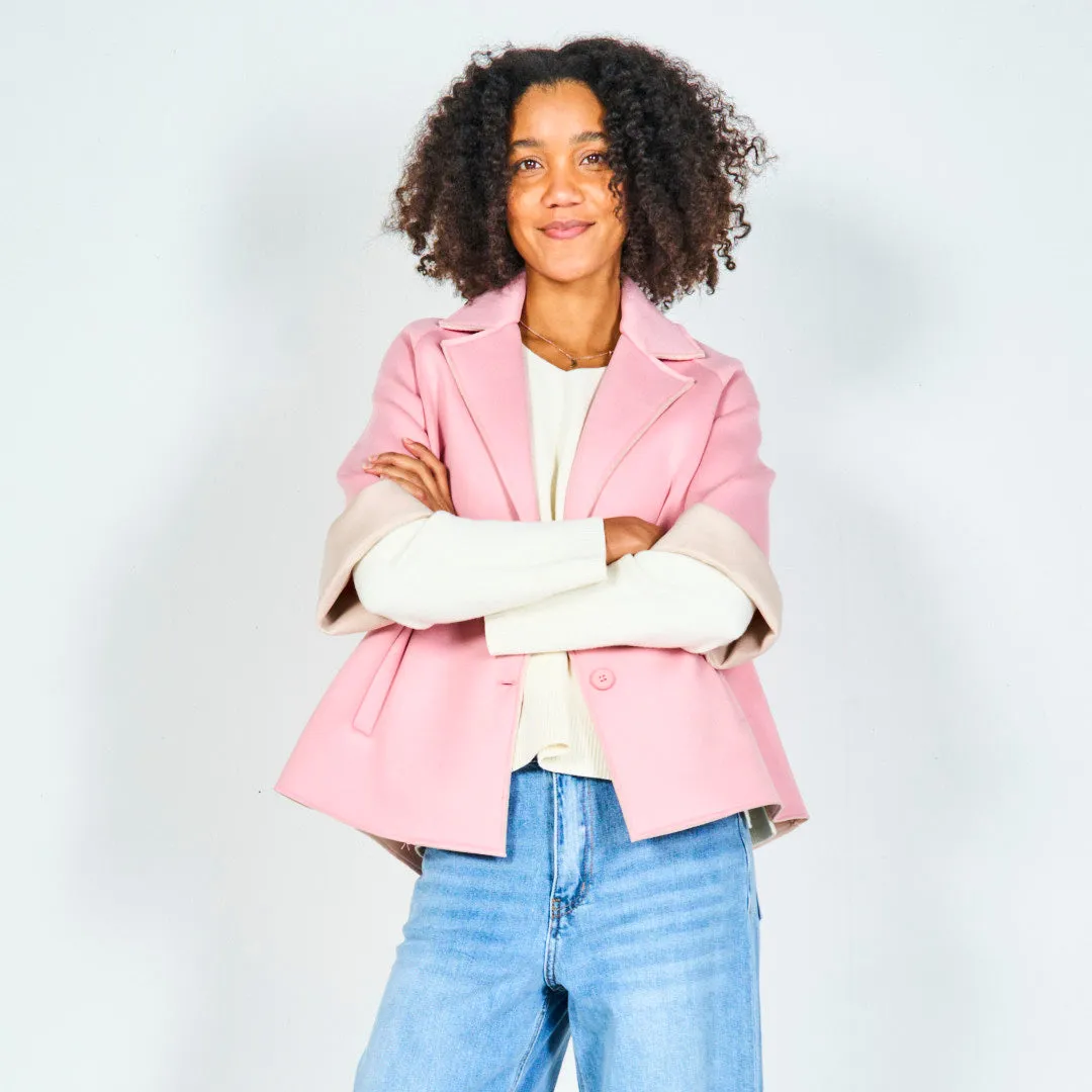 Tailored blazer with contrast piping wholesale