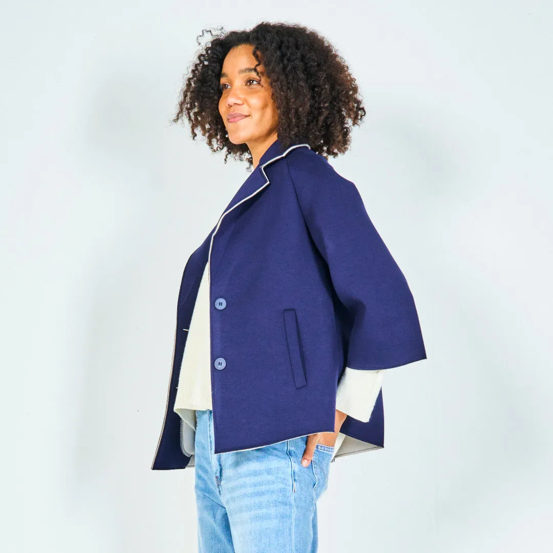Tailored blazer with contrast piping wholesale