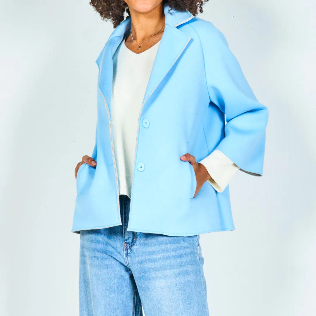 Tailored blazer with contrast piping wholesale