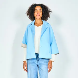 Tailored blazer with contrast piping wholesale