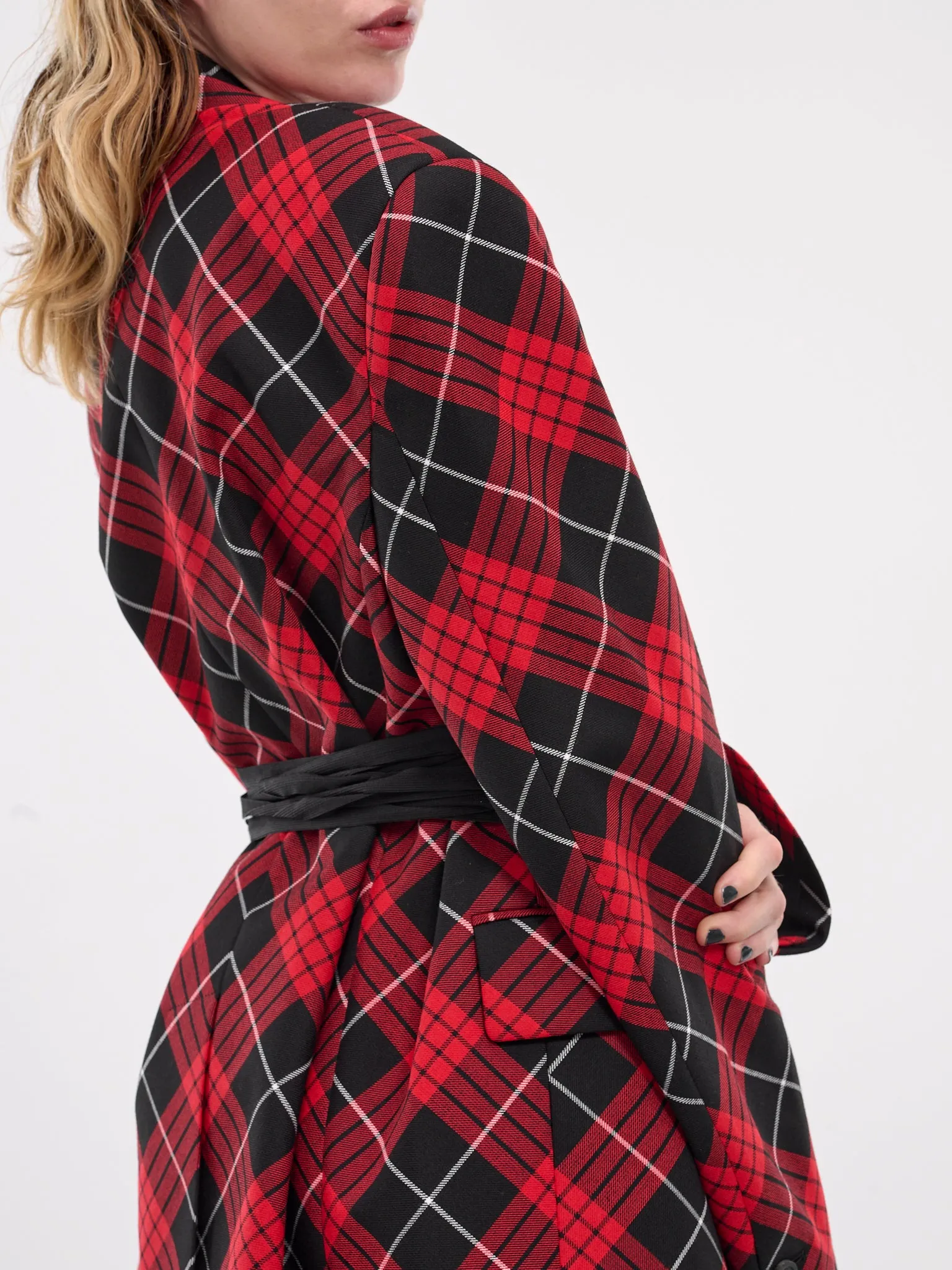 The Tartan Suit Jacket (F-VE074P-C062-300001-RED-MULTI)