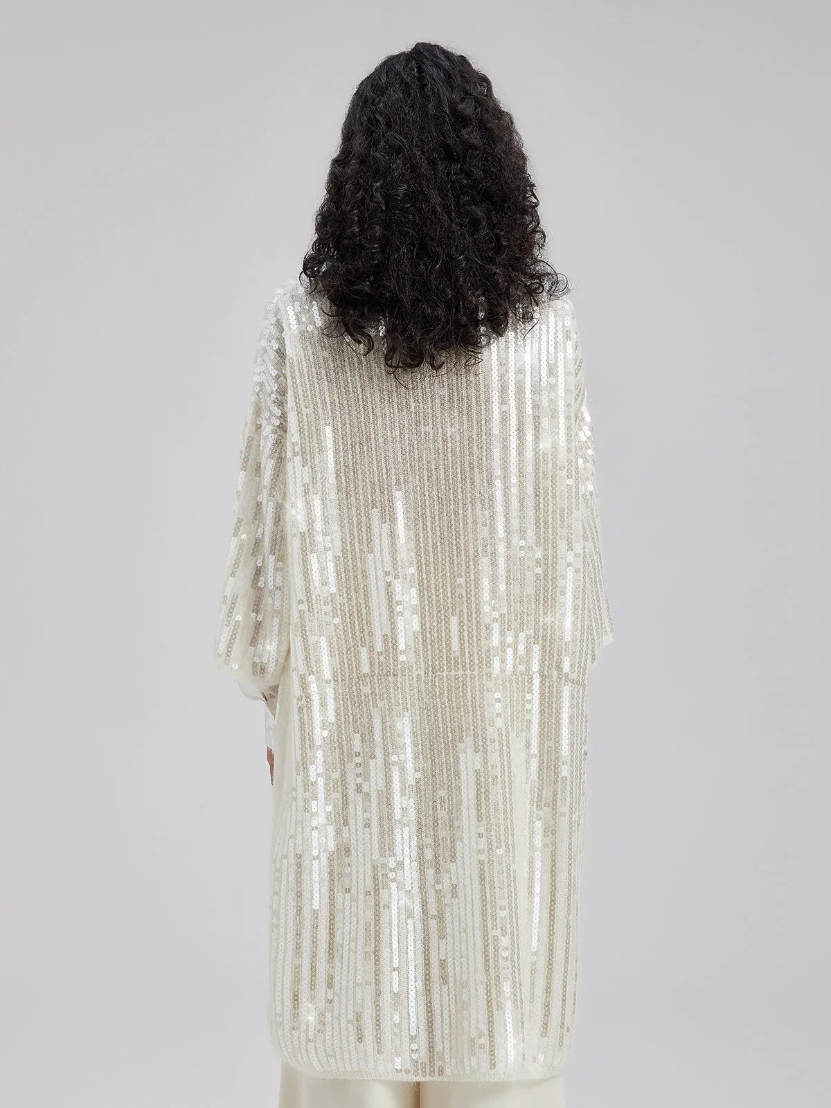 Wool Sequin Cardigan
