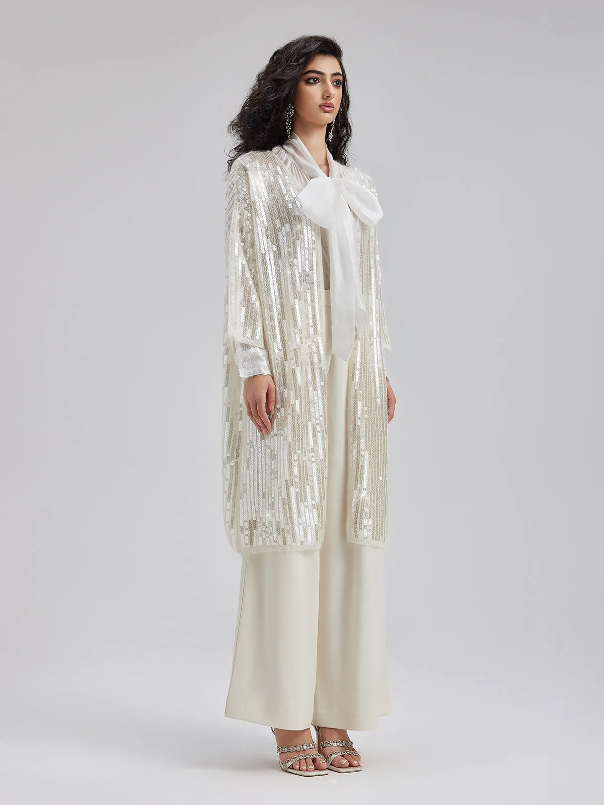 Wool Sequin Cardigan